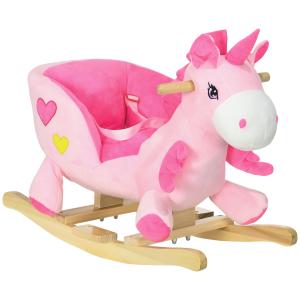Caballito balancín 65x35x45 cm rosa
