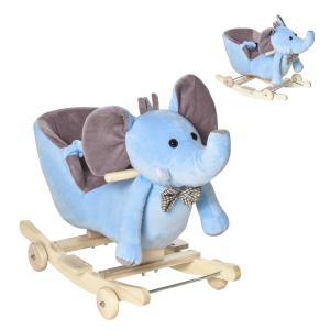 Caballito balancín infantil 60x35x45 cm azul