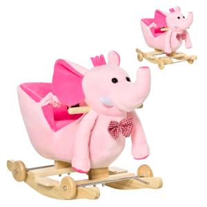 Caballito balancín infantil 60x35x45 cm rosa