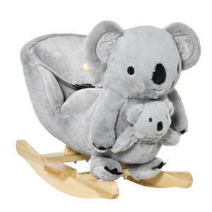 Caballito balancín para bebés 60x33x50 cm gris