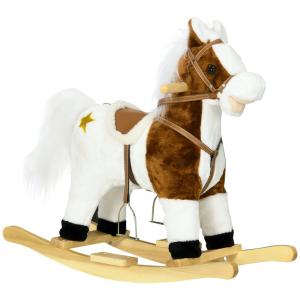 Caballo balancín 68x26x62 cm marrón