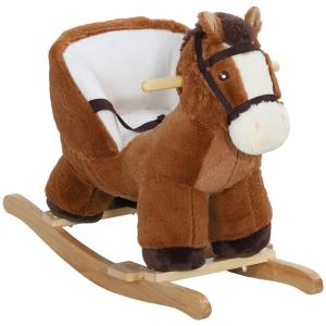 Caballo balancín 68x33x45 cm marrón