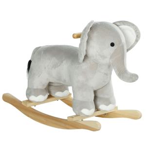 Caballo balancín infantil 64.5x31x52 cm gris