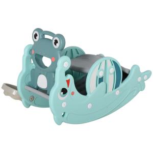 Caballo balancín niños 72x34x47 cm verde