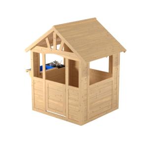 Cabaña infantil con cocina exterior madera marrón FSC®