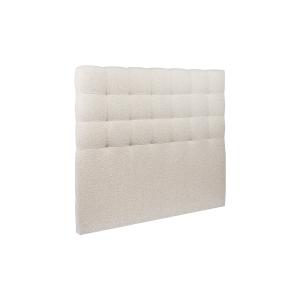 Cabecero acolchado de 150 cm - tejido rizado beige claro