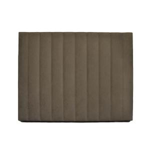 Cabecero cama 150 cm acolchado vertical tela marrón piedra