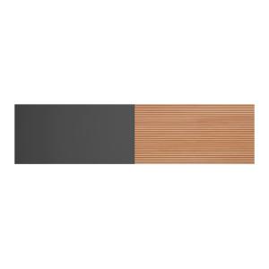 Cabecero cama de 135cm grafito efecto vallado roble 67x225x3