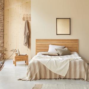 Cabecero cama  madera maciza en teca 165 cm minimalys