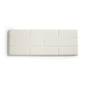 Cabecero de cama 100 muro ladrillos de polipiel blanco 112x…