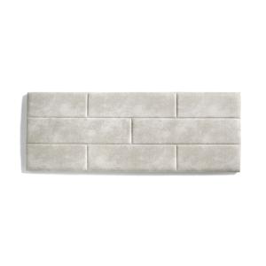 Cabecero de cama 105 ladrillos tela antimanchas blanco 112x…