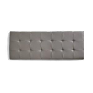 Cabecero de cama 80 capitone cuadros polipiel gris 112x57x5…