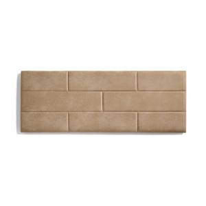 Cabecero de cama 80 muro ladrillos tela antimanchas camel 1…