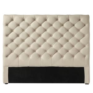 Cabecero de cama de 160 cm capitoné de lino