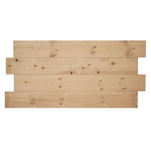 Cabecero de madera maciza asimétrico en tono medio de 100x6…