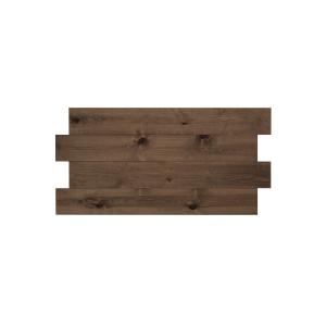 Cabecero de madera maciza asimétrico tono nogal 100x60cm