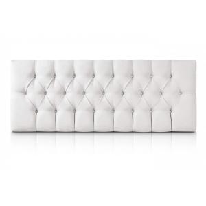 Cabecero de madera tapizado blanco 145x60 cm. Para cama de…