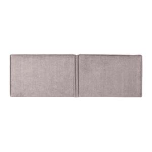 Cabecero doble de tela gris 168x55 cm