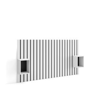 Cabecero efecto madera blanco 196x3x107cm