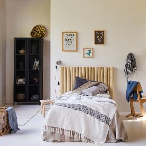 Cabecero infantil de teca maciza de 120 cm