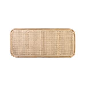 Cabecero rectangular de ratán beige, anch. 165 cm