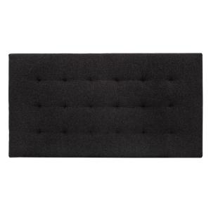 Cabecero tapizado de poliester con pliegues en color negro…