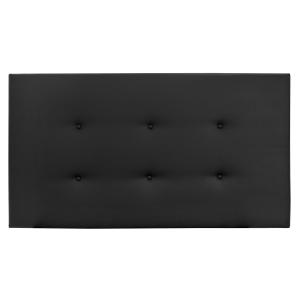 Cabecero tapizado de polipiel con botones en color negro de…