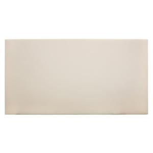 Cabecero tapizado de polipiel liso en color beige de 90x80cm