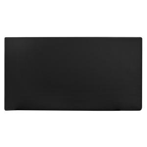Cabecero tapizado de polipiel liso en color negro de 90x80cm