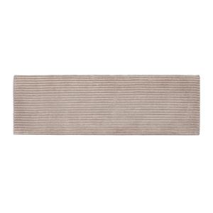 Cabecero tapizado de tela acanalada beige 145x52 cm