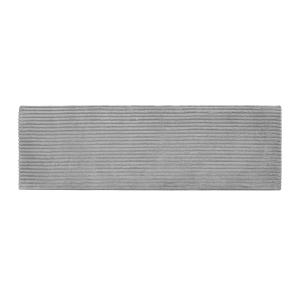 Cabecero tapizado de tela acanalada gris 165x52 cm