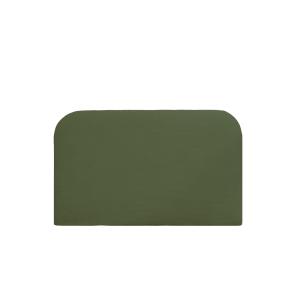 Cabecero tapizado desenfundable de pana verde de 160x110cm