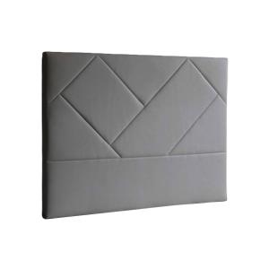 Cabecero tapizado en tela gris de diseño rayado 150 x 6 x 1…