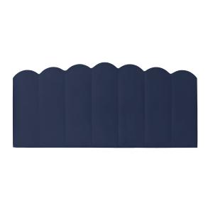 Cabecero tapizado en terciopelo azul  145x74cm