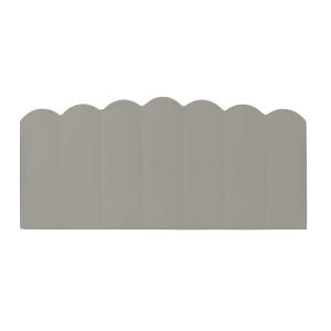 Cabecero tapizado en terciopelo gris cálido 145x74cm