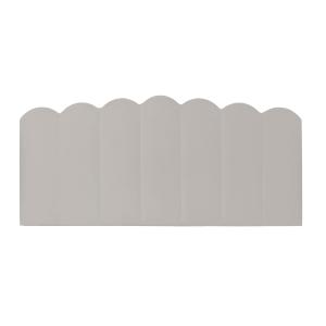 Cabecero tapizado en terciopelo gris cálido 160x74cm