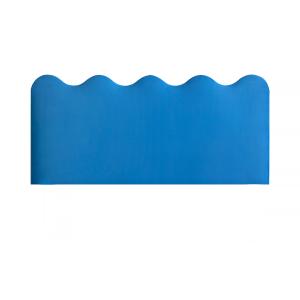 Cabecero tapizado forma ondulada azul prussia 160x73,5cm