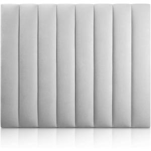 Cabecero tapizado gris  nórdico  cama de 140 cm – 150x120 c…