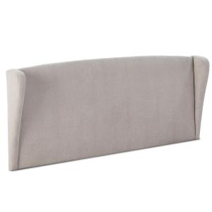 Cabecero tapizado orejero 140x60 cm color gris, para cama d…