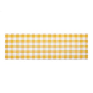 Cabecero tapizado tela vichy amarillo 165x52 cm