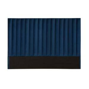 Cabecero terciopelo azul oscuro 160 x 200 cm