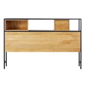 Cabero de cama de 160 de mango macizo y metal negro