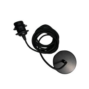 Cable para lámpara de techo negro 3m