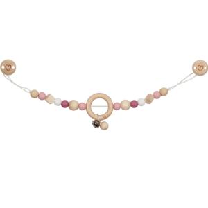 Cadenita de cochecito corazón rosa