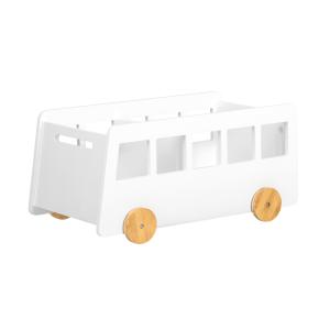 Caja baúl de almacenamiento para juguetes con ruedas madera…