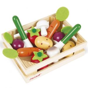 Caja de 12 verduras de madera
