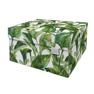 Caja de almacenaje green leaves 39.5x32x21cm