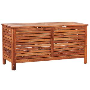 Caja de almacenamiento 130 x 64 cm madera oscura