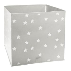 Caja de almacenamiento carton gris 30x30x30cm
