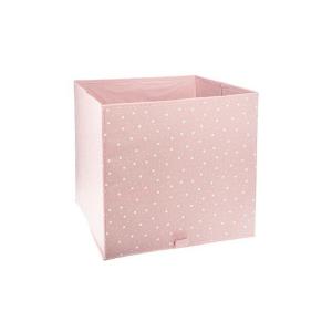 Caja de almacenamiento carton rosa 29x29x29cm